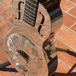 Parlor  Resonator Guitar Nickel Plated Bell Brass