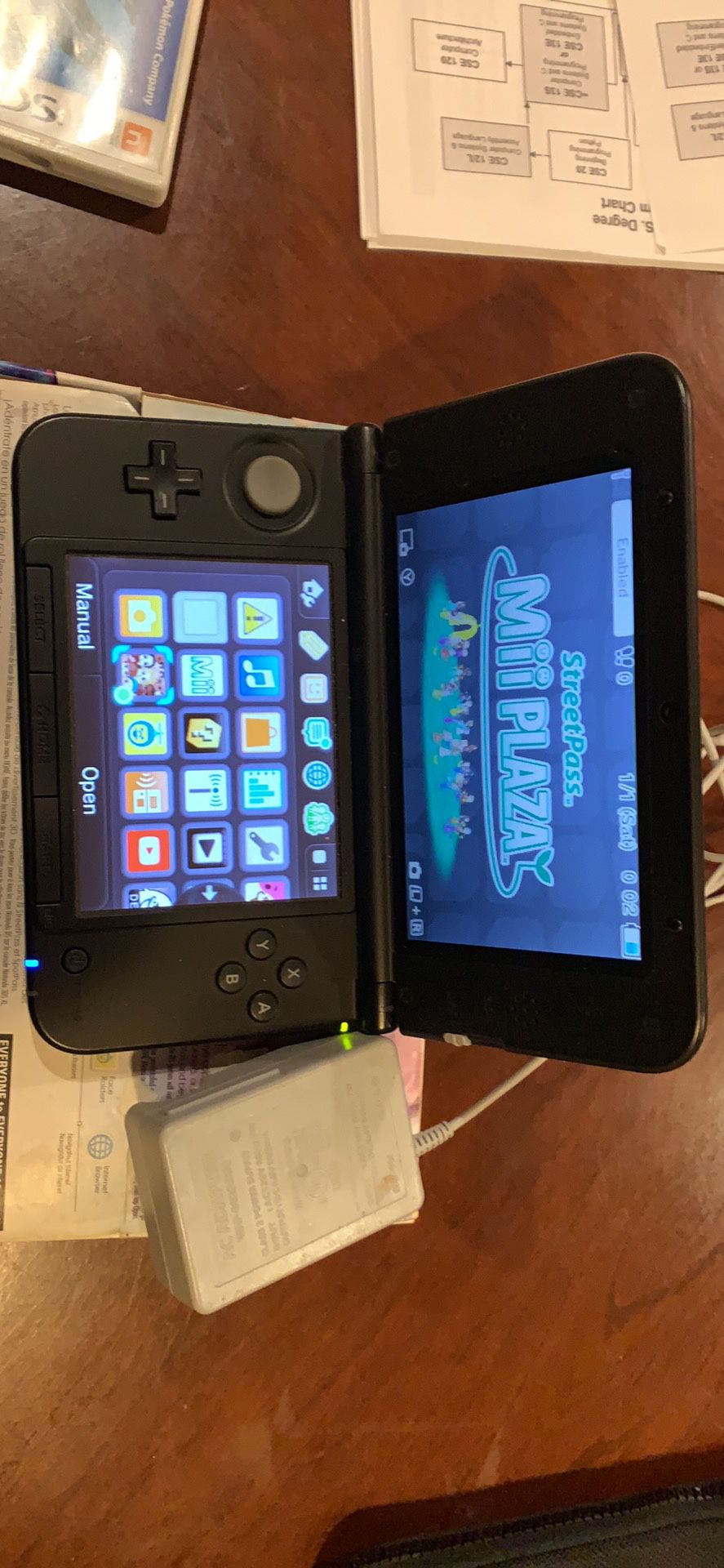 Nintendo 3DS XL with preinstalled Mario & Luigi Dream team game and includes 4G SD card