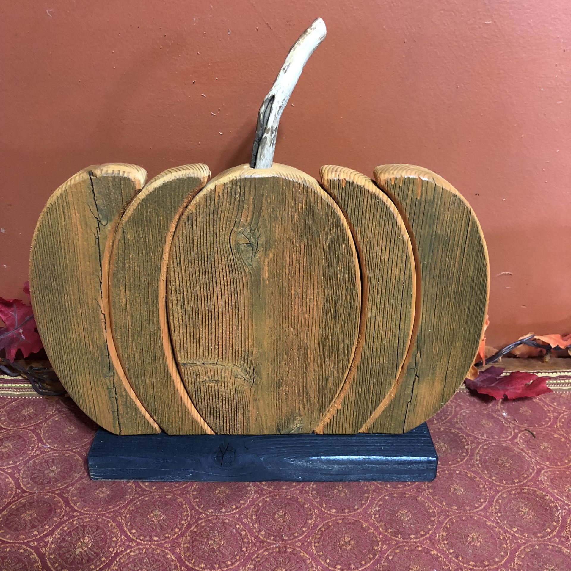 Rustic Wood Pumpkin