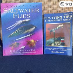 Set of 2 Innovative Saltwater Flies Book and Fly Tying Tips and Reference Guide