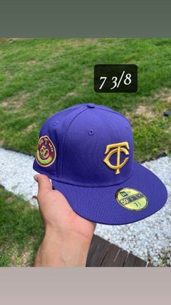 Minnesota Twins Purple 50 Seasons Fitted Hat