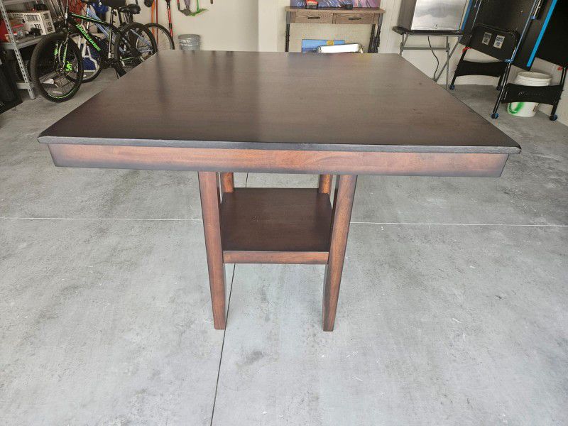 Wooden Counter Height Table And Chairs 