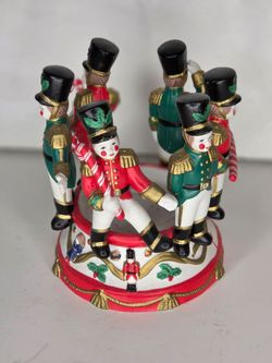 Vintage PartyLite Soldier Drummer Boy Nutcracker Christmas Pillar Candle Holder