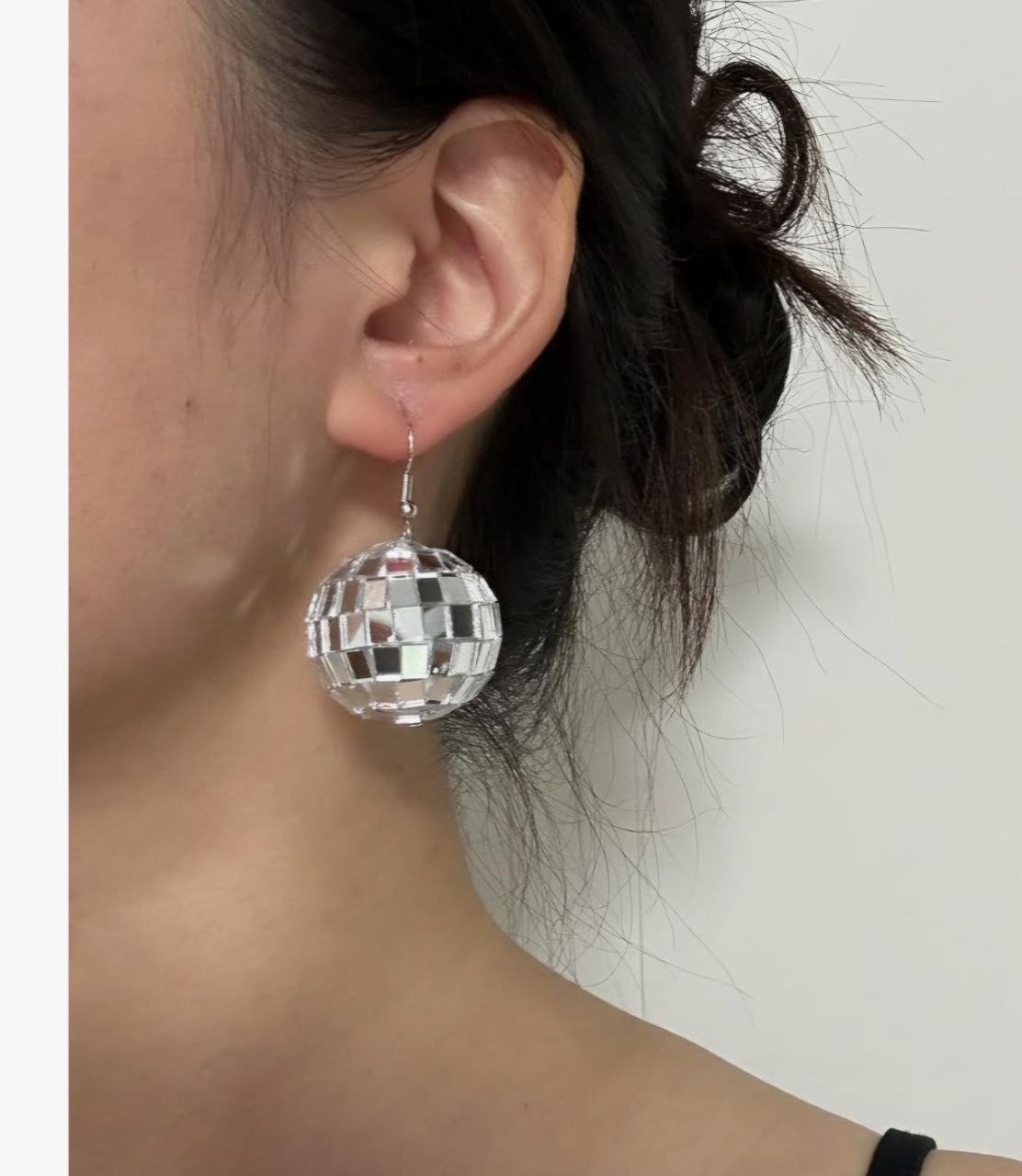 Disco Ball Earrings Punk Colorful Silver Gold Star Disco Mirrorball Earrings Halloween Costume Accessory
