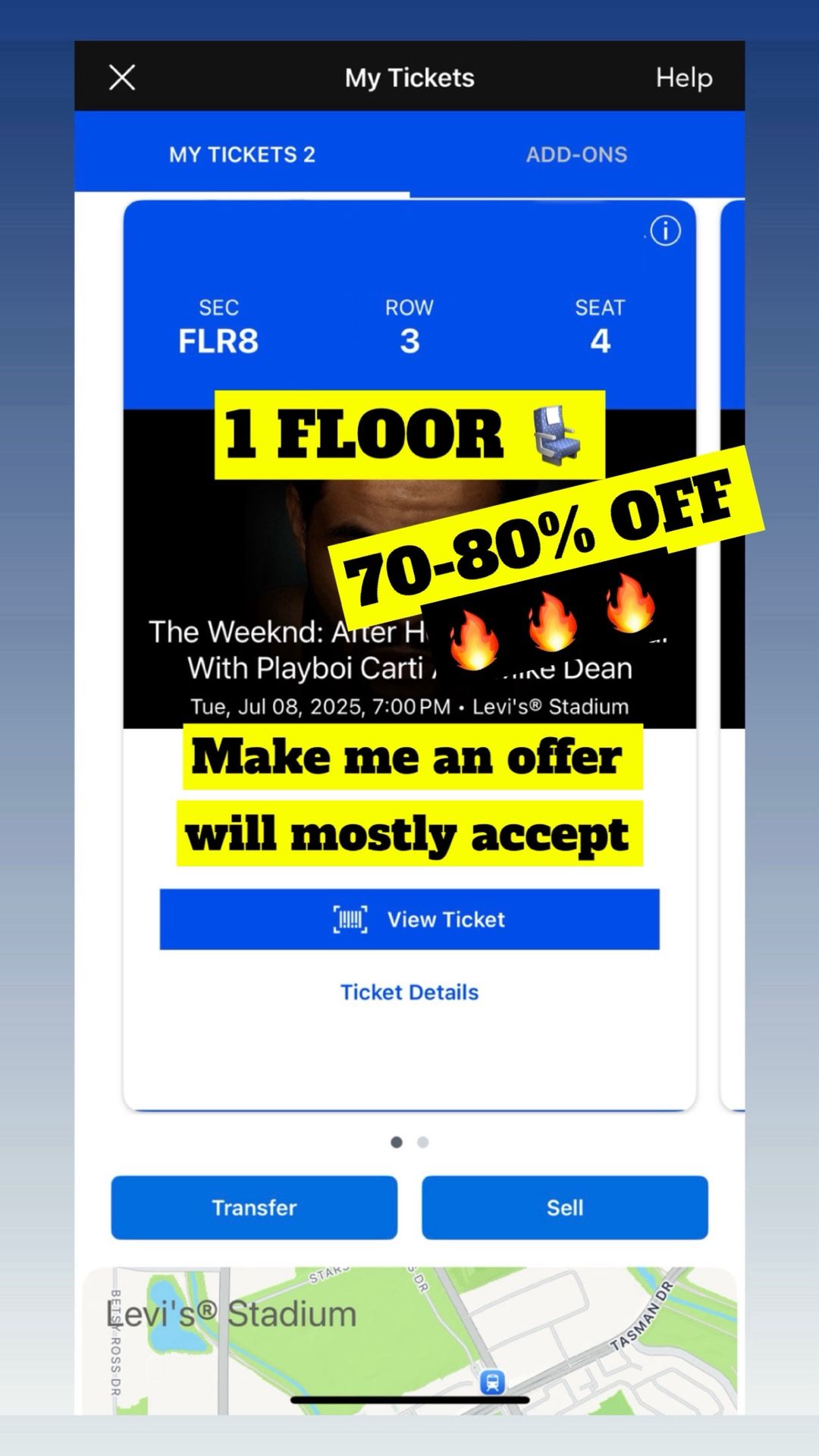 The Weeknd Concert Ticket