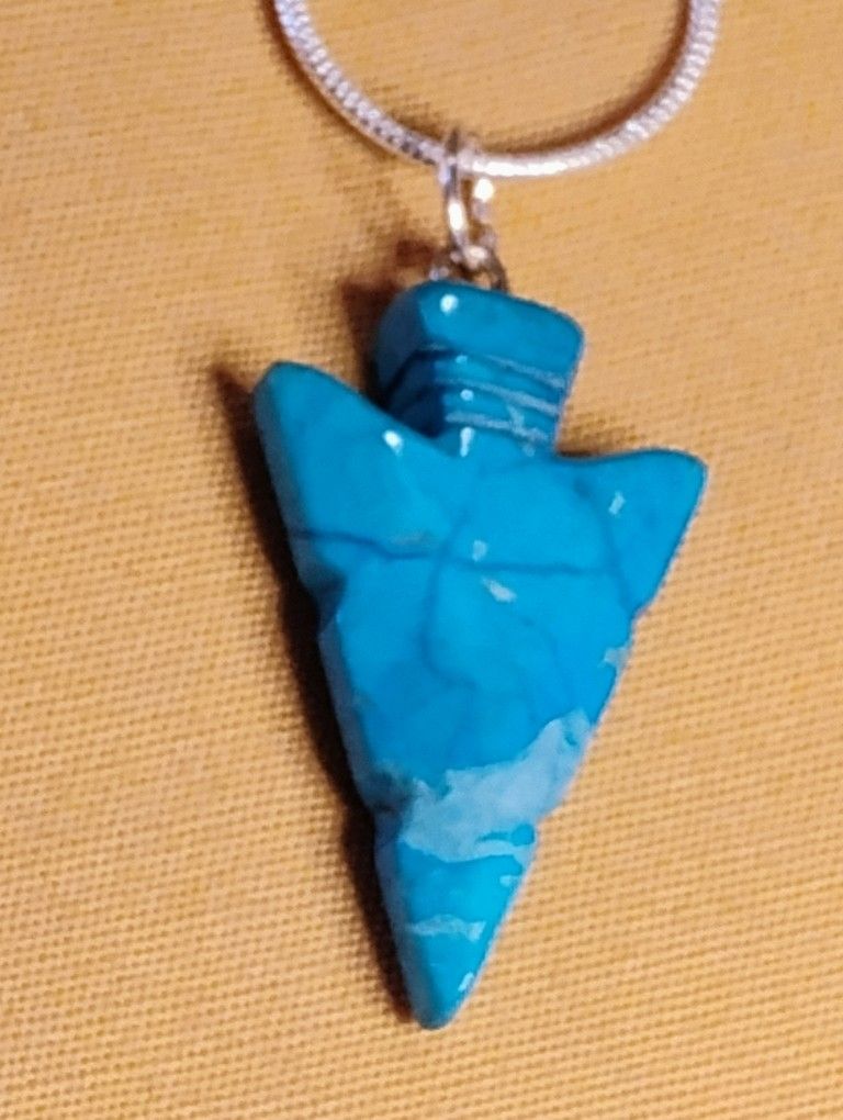 DO YOU ENJOY THE OCEAN, SEA LIFE?PRETTY DEEP BLUE SODALITE ARROW. 16 IN OLD/925