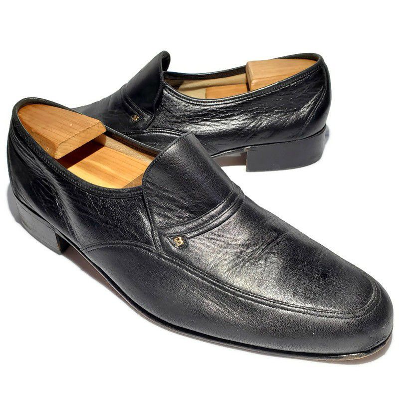 Bally Shoes Men's Size 10.5 Loafers Leather Made in Switzerland Slip On