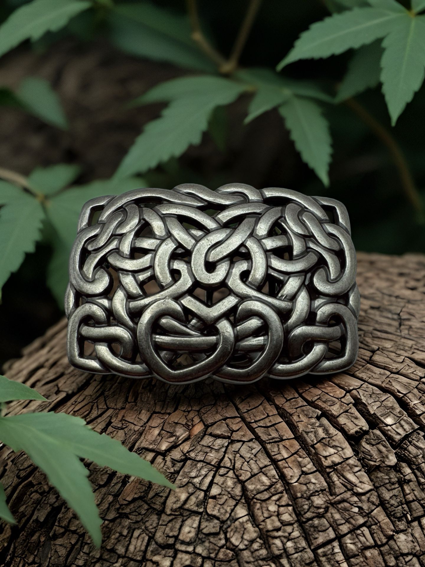 Vintage “Celtic  Knot" Belt Buckle - 3 1/4” X 2 1/4” Metal New