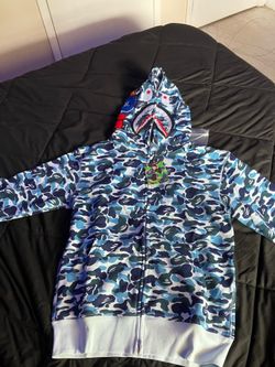 A bathing ape hoodie sky blue