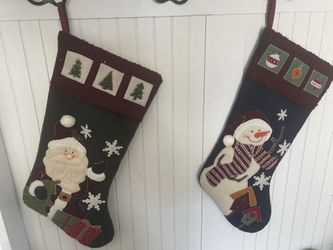 Pack of 2 Christmas Stockings Hand Stocking Decorations for Christmas 17"
