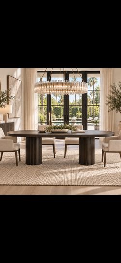 RH Byron 84” Dining Table – Espresso Oak – Retail $3,100