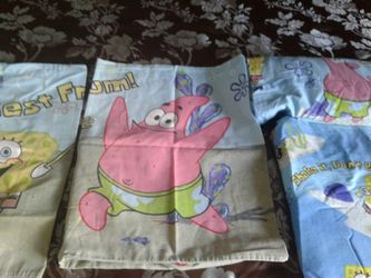 Sponge Bob full size sheet set 1 fitted 1 flat 2 pillow cases