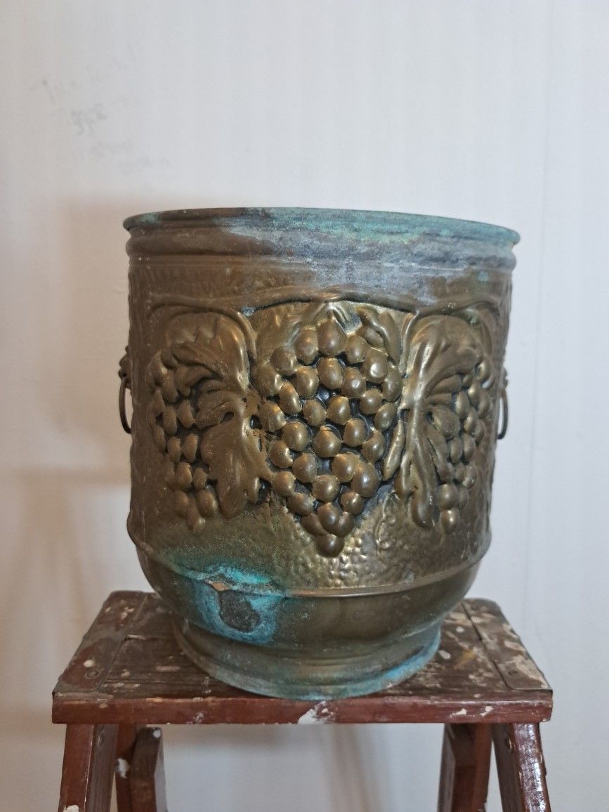 Vintage Brass Planter