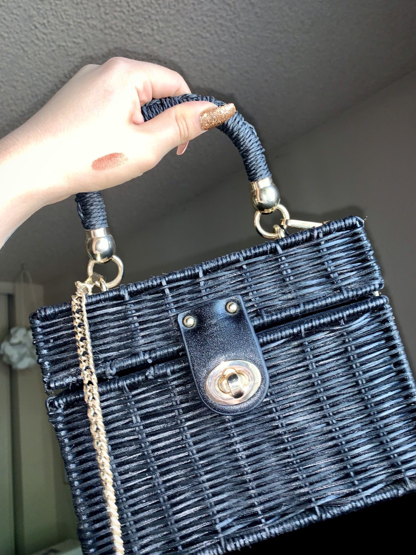 Zara straw purse