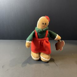 Frenzy Toys Plush Gingerbread Girl 8" Weighted Shelf Sitter Kitchen Decor 8”