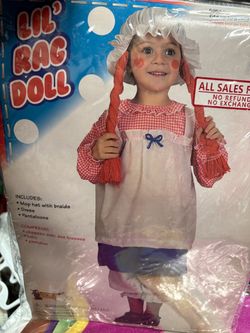 New, Rag Doll Costume size 2t-4t