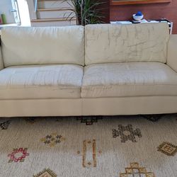 White leather Couch 