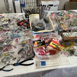 Fishing Gear And Poles And Tackle Boxes 