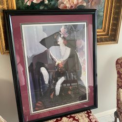 Elegant Framed Modern Woman Artwork – 33.5” × 42”