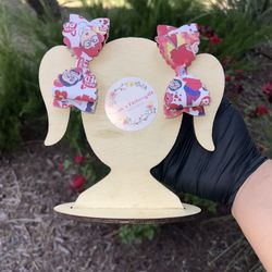 Turning Red Hair Bows With Glitter Red On The Inside 