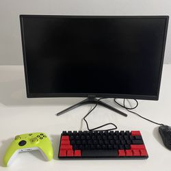 Monitor including keyboard and mouse