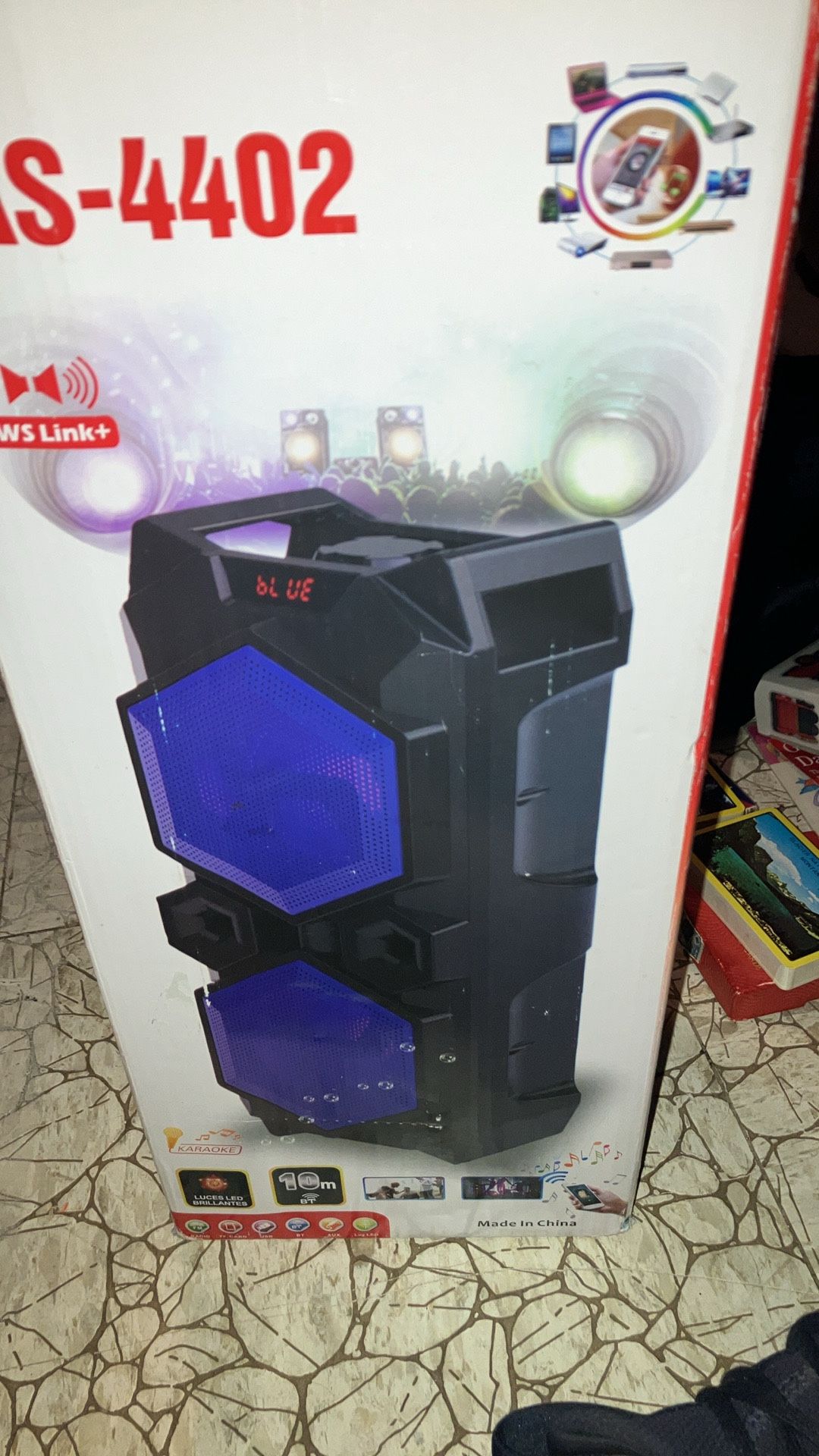 dual led light up bluetooth portable speaker