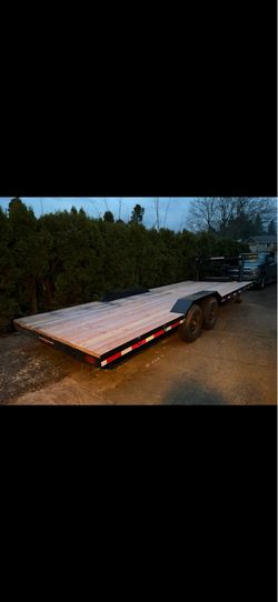 Good neck flat bed trailer