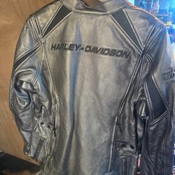 Ladies Leather Jacket Harley Davidson L