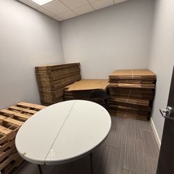 BOXES AND TABLE 