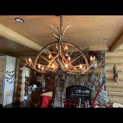 Rustic Antler Chandelier