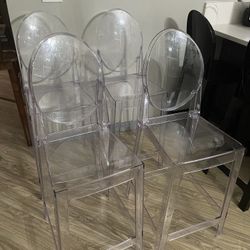 Clear Counter height Chairs