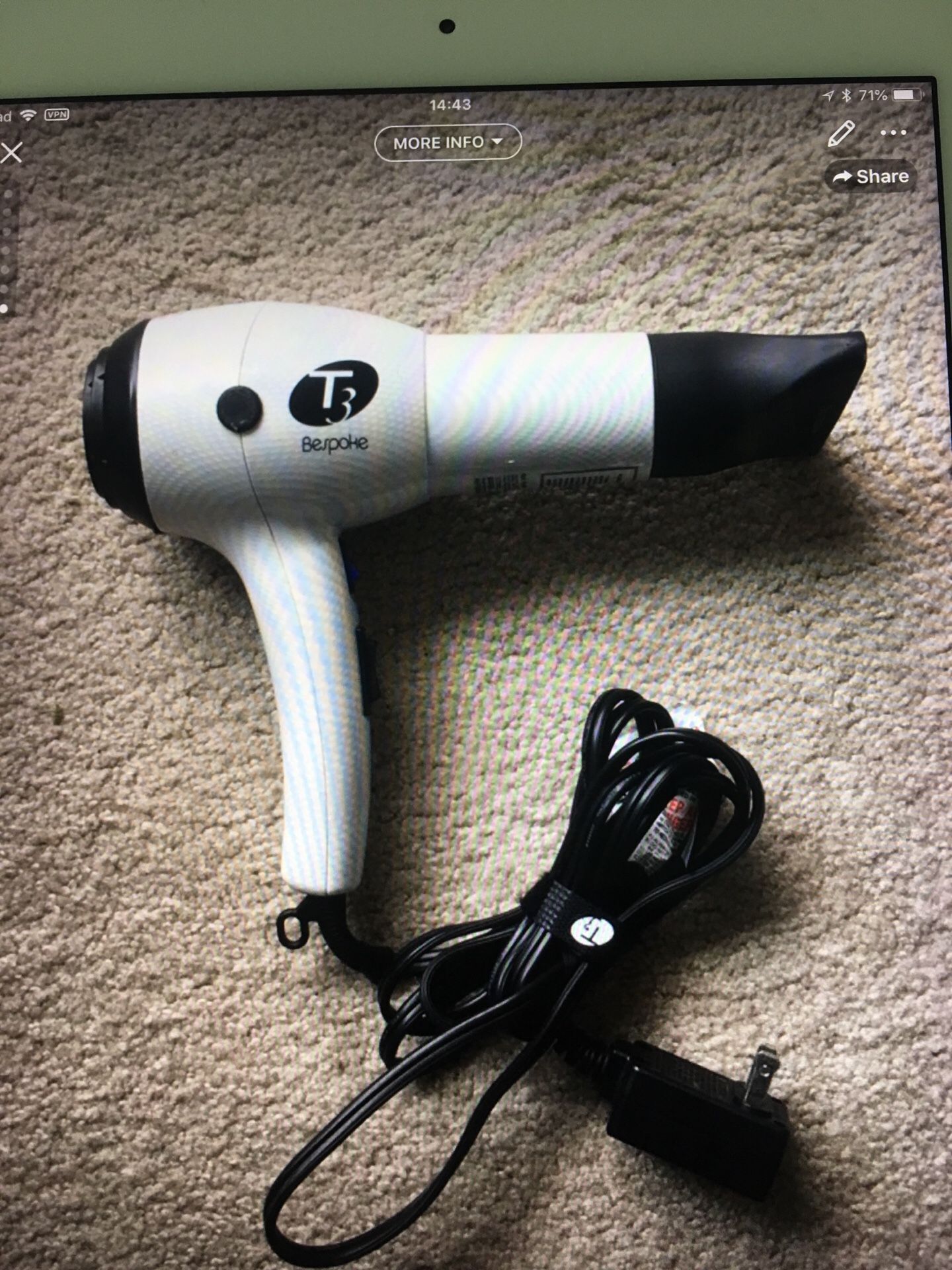 T3 bespoke hair clearance dryer