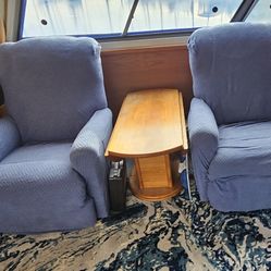 Recliners And Folding Table