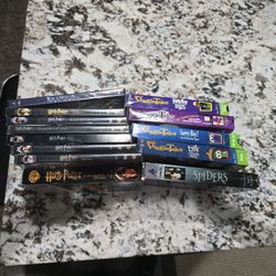 Harry Potter Dvds And Veggie Tales Vhs Lot