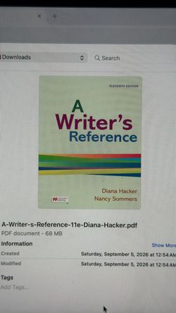 A WRITERS REFERENCE 11th edition