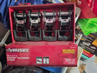 RATCHET TIE- DOWNS.  ( 12 FT. X 1 IN. )