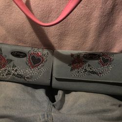 Matching Ed Hardy Denim Wallets 