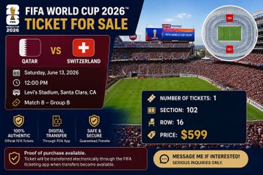 ⚽️ FIFA World Cup 2026 Ticket For Sale ⚽️