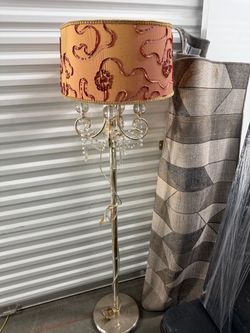 Crystal Floor Lamp with Decorative Shade