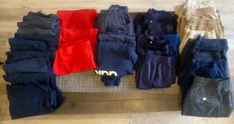 Assortment of used school uniform items