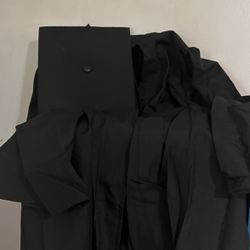 Black Graduation Gown One Size Fits All 