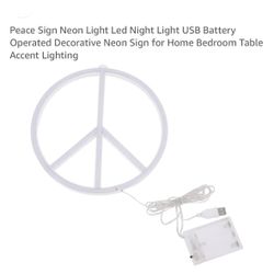 Peace Sign Neon Light