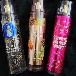 SET OF 3 BATH AND BODY WORKS BODY MISTS