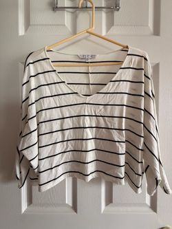 Cupcakes and Cashmere Striped Crop Top