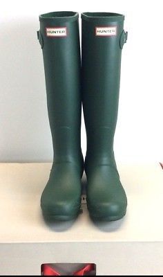 Hunter Women's Hunter Green Original Tall Rain Snow Boots Size 8 US In Box F