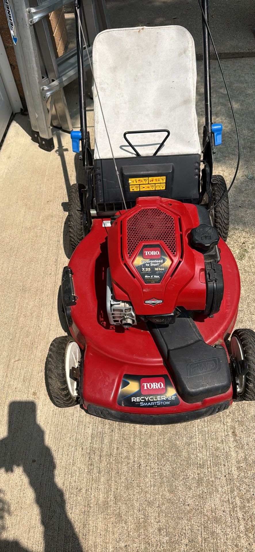 Toro bag lawn mower