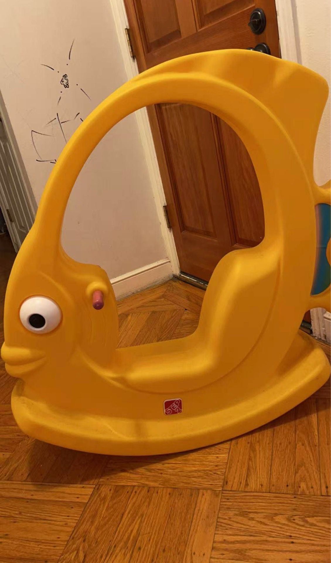 Vintage Step2 Angel Fish Rocker Rare Yellow Ride On Toy