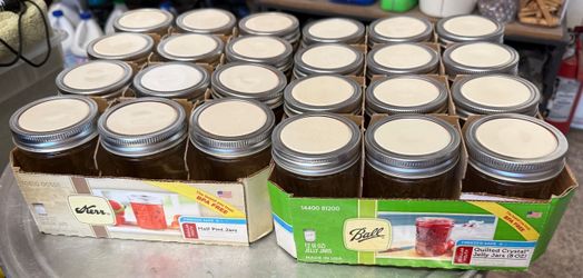 Ball and Kerr 8 oz Mason Jelly Jars