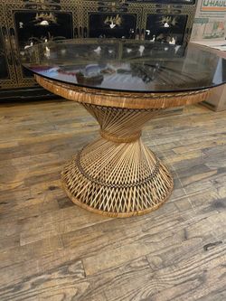 Wicker Side Table