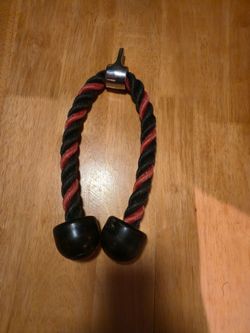 Red & Black Tricep Rope Cable Attachment – Home Gym